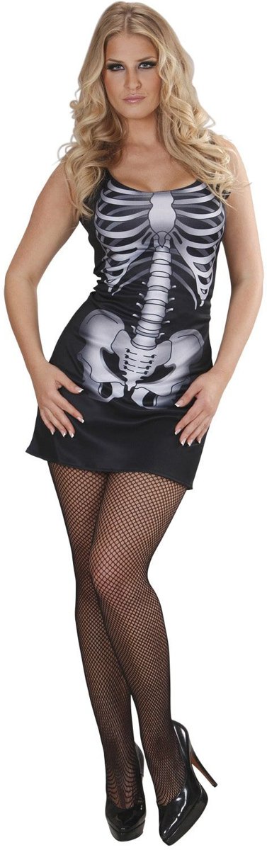 Spook & Skelet Kostuum | Sexy Skelet | Vrouw | Large | Halloween | Verkleedkleding